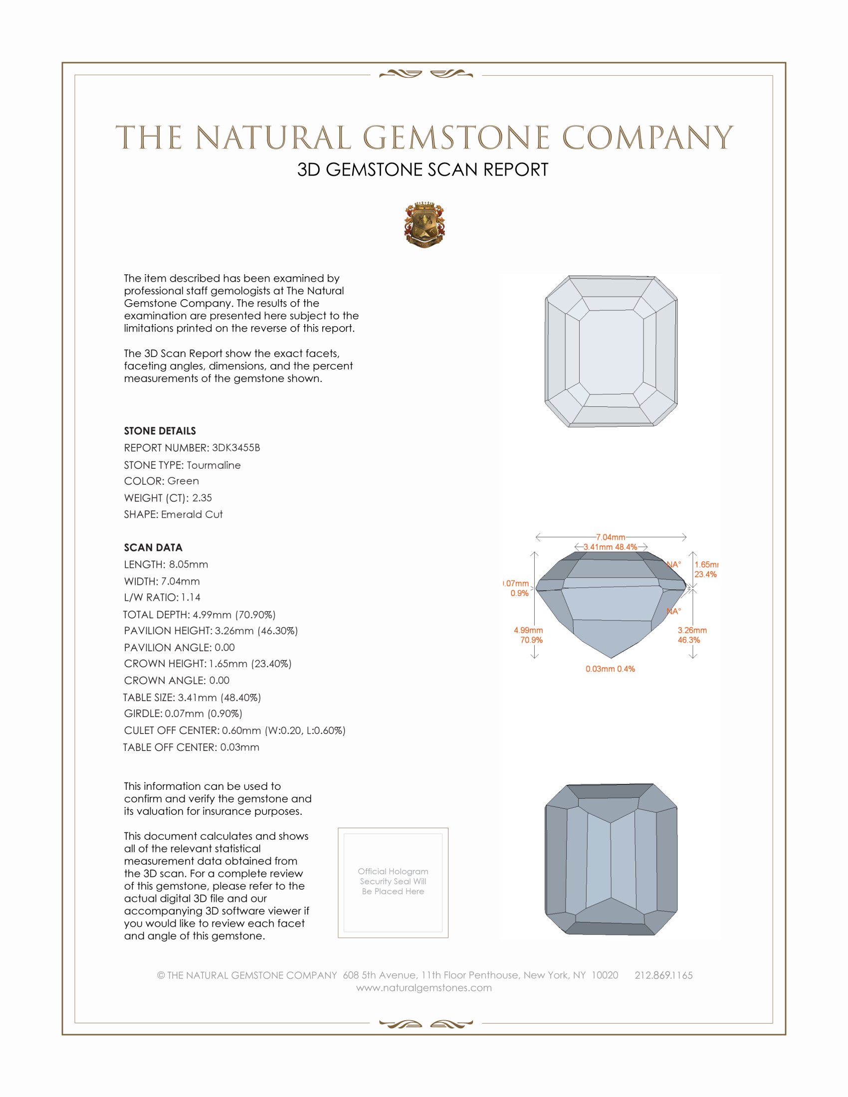 2.35 Ct. Tourmaline from Afghanistan