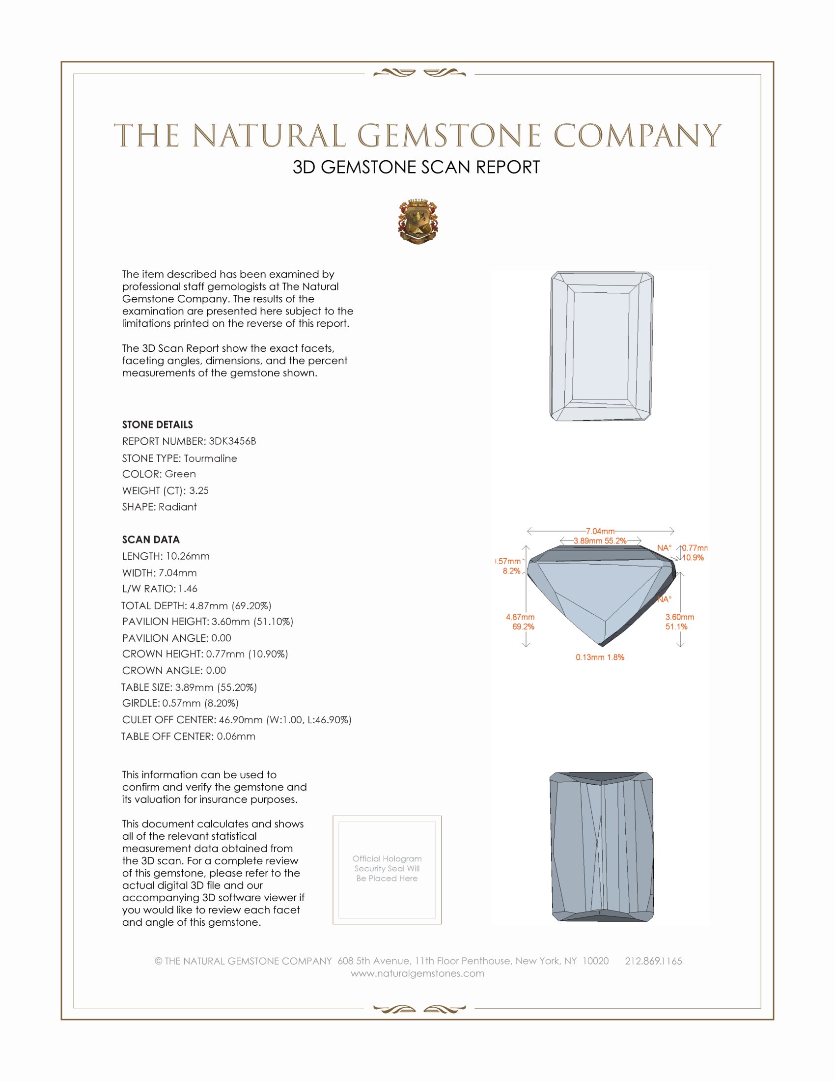 3.25 Ct. Tourmaline from Brazil