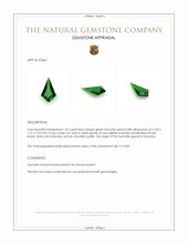 1.41 Ct. Tsavorite Garnet from Tanzania Appraisal