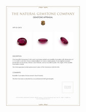 3.68 Ct. Rubellite Tourmaline from Brazil Appraisal