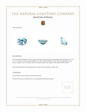 0.98 Ct. Aquamarine from Brazil Appraisal