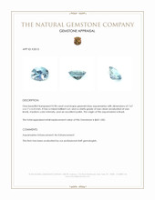 0.98 Ct. Aquamarine from Brazil Appraisal