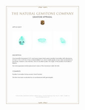 2.07 Ct. Bluish Green Paraiba Tourmaline from Nigeria Appraisal