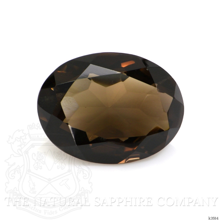 Men's Smokey Quartz Ring 15.41 Ct., 18K Yellow Gold