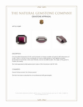 22.00 Ct. Purplish Red Garnet from Ceylon (Sri Lanka) Appraisal