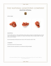 111.80 Ct. Salmon (Orange) Coral from Australia Appraisal