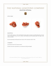 111.80 Ct. Salmon (Orange) Coral from Australia Appraisal