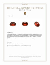 10.18 Ct. Orangish Red Cabochon Garnet from Ceylon (Sri Lanka) Appraisal