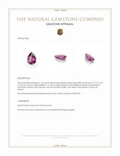 1.64 Ct. Spinel from Ceylon (Sri Lanka) Appraisal