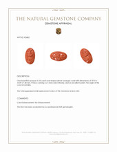 41.05 Ct. Salmon (Orange) Coral from Australia Appraisal