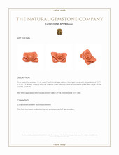 11.41 Ct. Salmon (Orange) Coral from Australia Appraisal