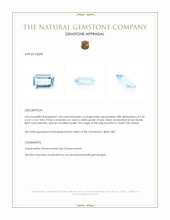 1.64 Ct. Aquamarine from Ceylon (Sri Lanka) Appraisal