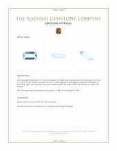 2.77 Ct. Blue Aquamarine from Ceylon (Sri Lanka) Appraisal