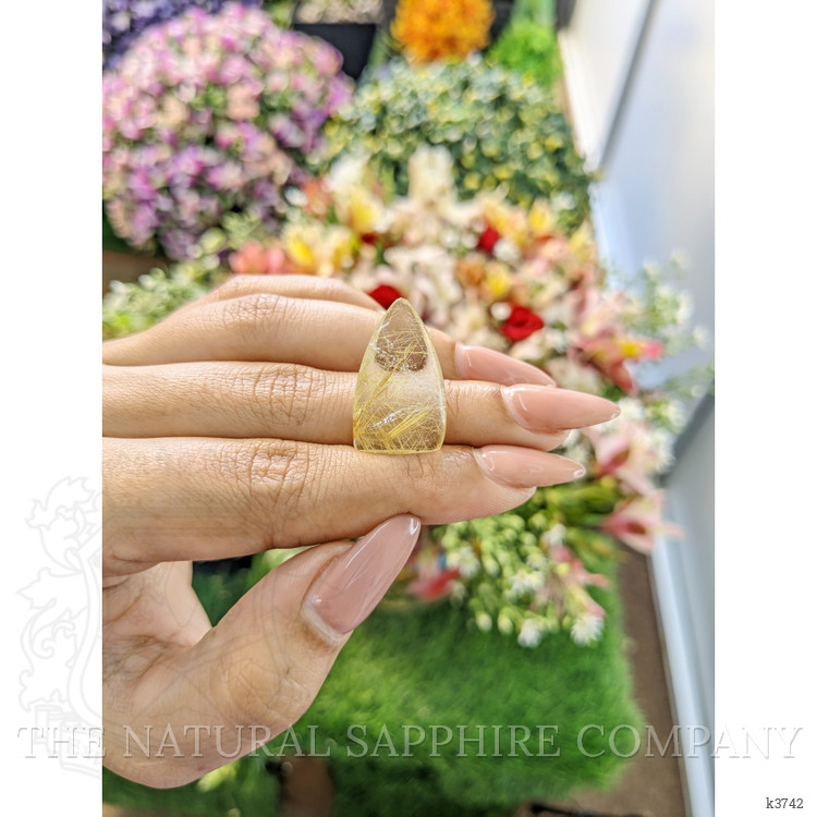 13.01 Ct. Cabochon Rutilated Quartz from India