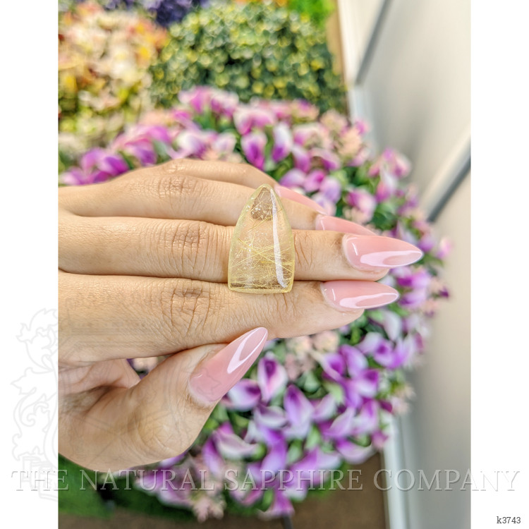 14.08 Ct. Cabochon Rutilated Quartz from India