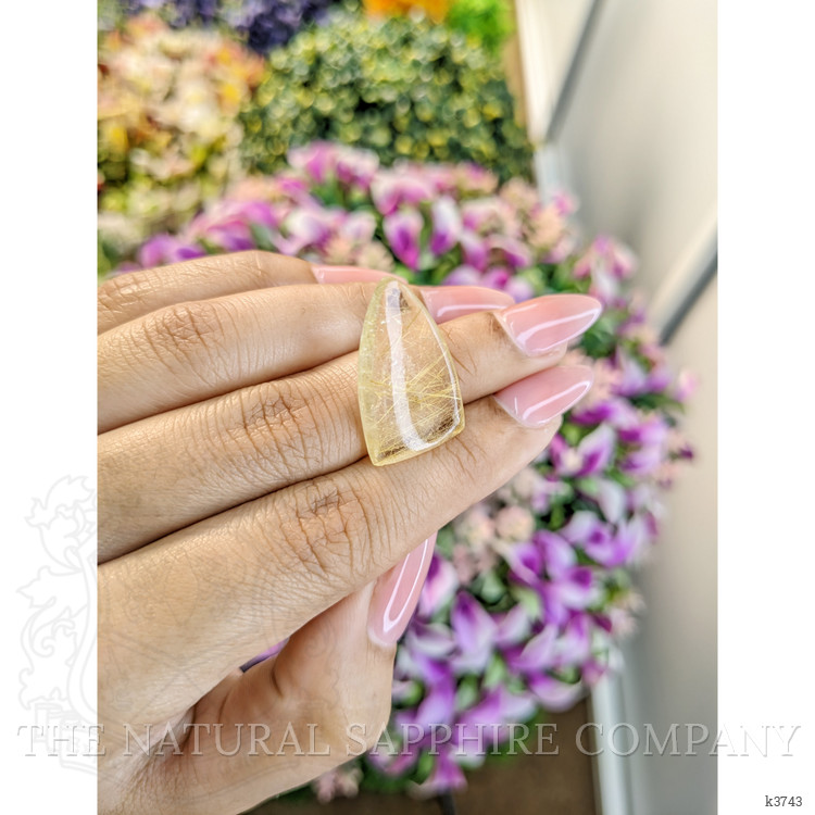 14.08 Ct. Cabochon Rutilated Quartz from India