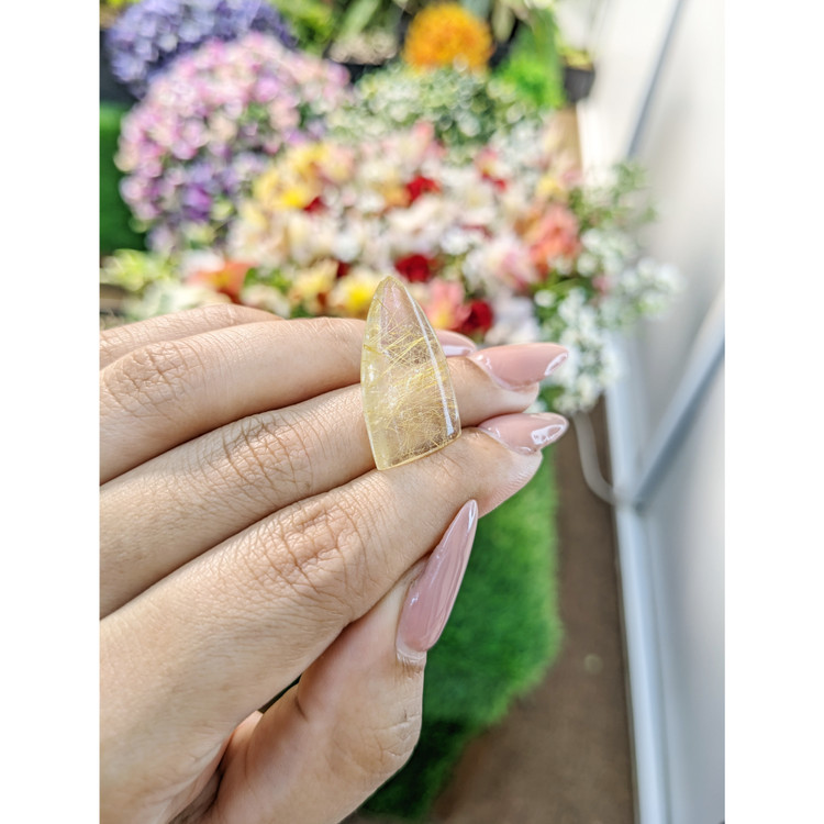 14.23 Ct. Cabochon Rutilated Quartz from India