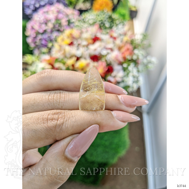 14.23 Ct. Cabochon Rutilated Quartz from India