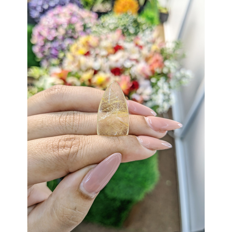 14.23 Ct. Cabochon Rutilated Quartz from India