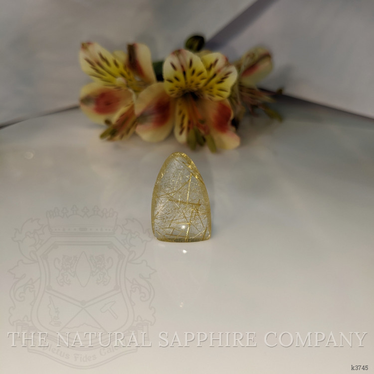 13.69 Ct. Cabochon Rutilated Quartz from India