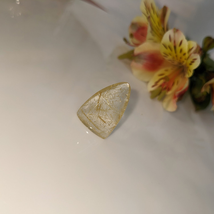 12.26 Ct. Cabochon Rutilated Quartz from India