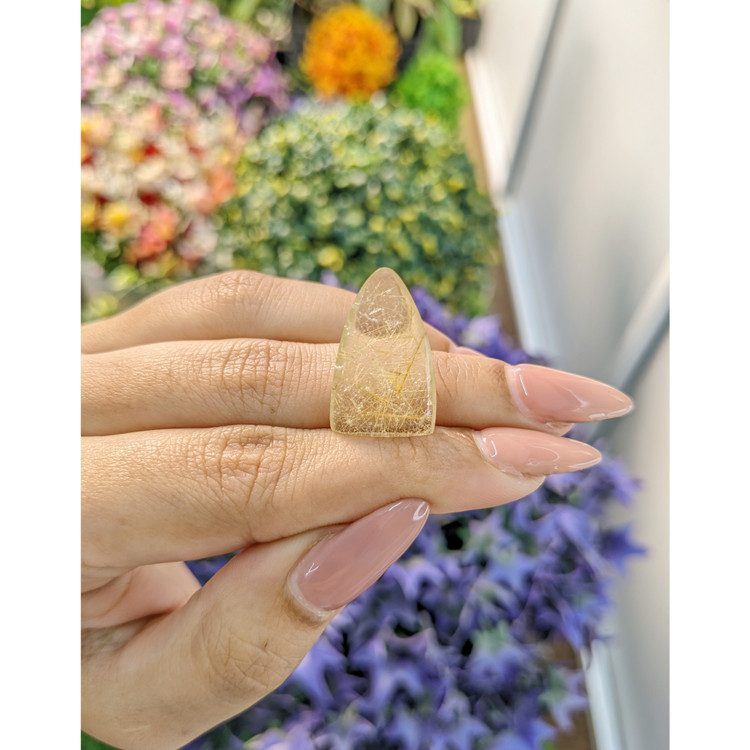 12.26 Ct. Cabochon Rutilated Quartz from India