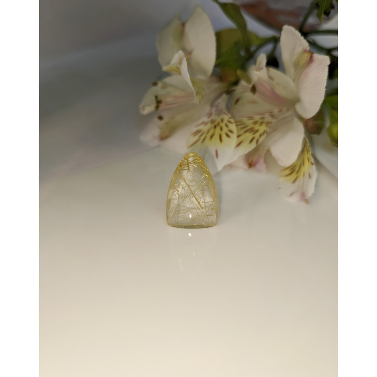 13.27 Ct. Cabochon Rutilated Quartz from India