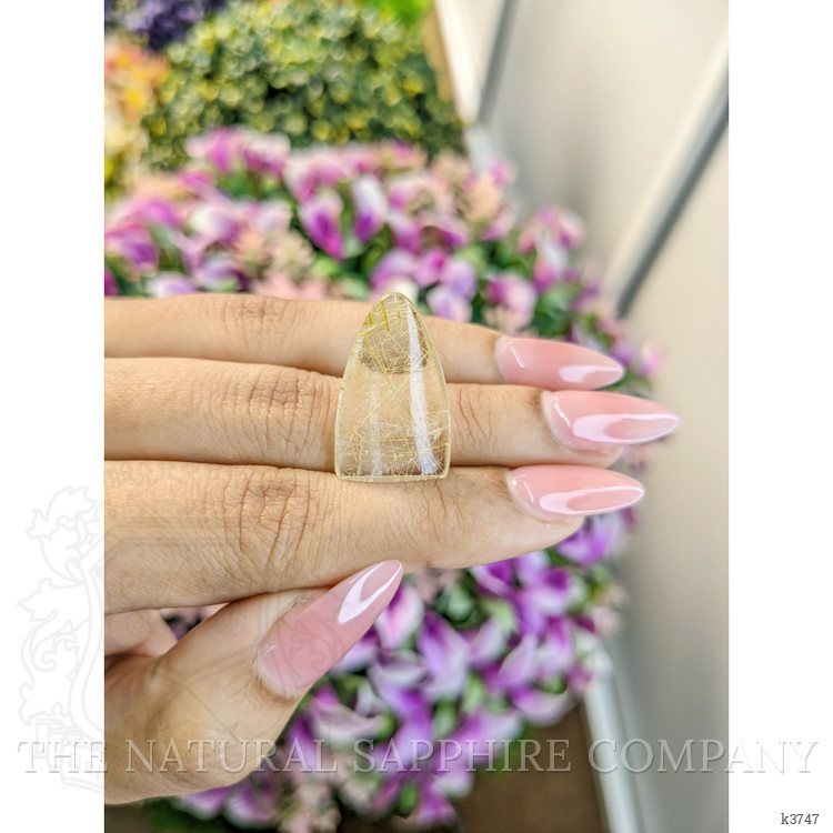 13.27 Ct. Cabochon Rutilated Quartz from India