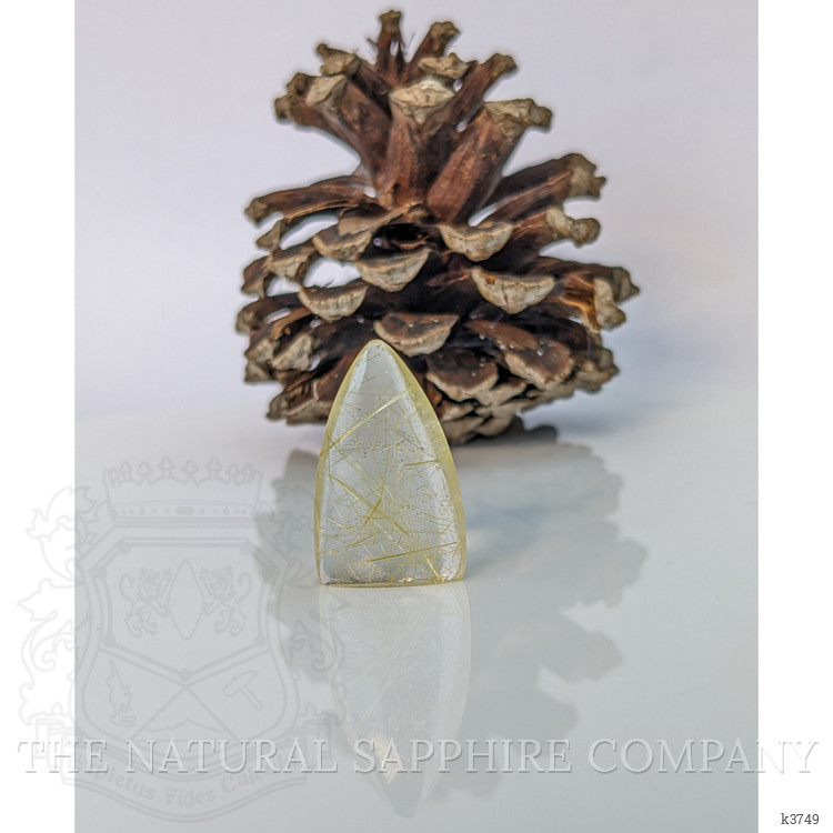 13.44 Ct. Cabochon Rutilated Quartz from India