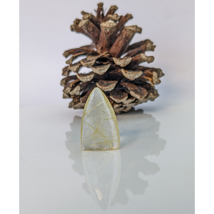 13.44 Ct. Cabochon Rutilated Quartz from India