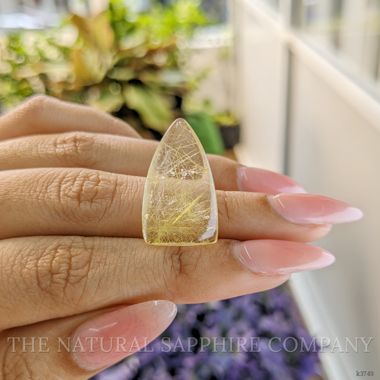 13.44 Ct. Cabochon Rutilated Quartz from India