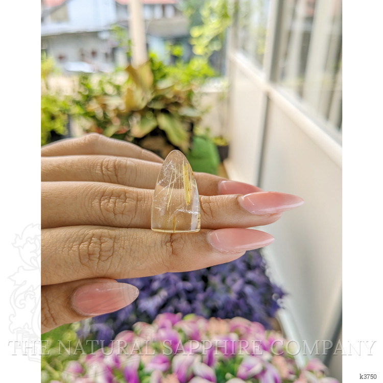 13.41 Ct. Cabochon Rutilated Quartz from India