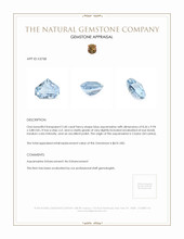 2.60 Ct. Aquamarine from Ceylon (Sri Lanka) Appraisal