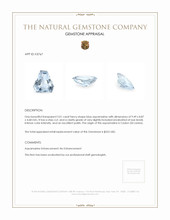 2.01 Ct. Aquamarine from Ceylon (Sri Lanka) Appraisal
