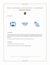 2.84 Ct. Blue Aquamarine from Ceylon (Sri Lanka) Appraisal
