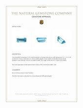 3.94 Ct. Blue Zircon from Ceylon (Sri Lanka) Appraisal