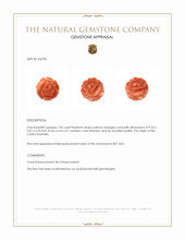 1.85 Ct. Salmon (Orange) Coral from Australia Appraisal