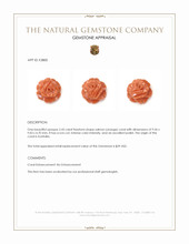 2.43 Ct. Salmon (Orange) Coral from Australia Appraisal