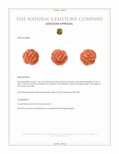 1.69 Ct. Salmon (Orange) Coral from Australia Appraisal