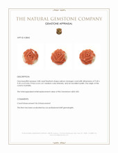 2.08 Ct. Salmon (Orange) Coral from Australia Appraisal