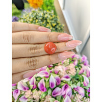 6.52 Ct. Cabochon Coral from Italy Life Style