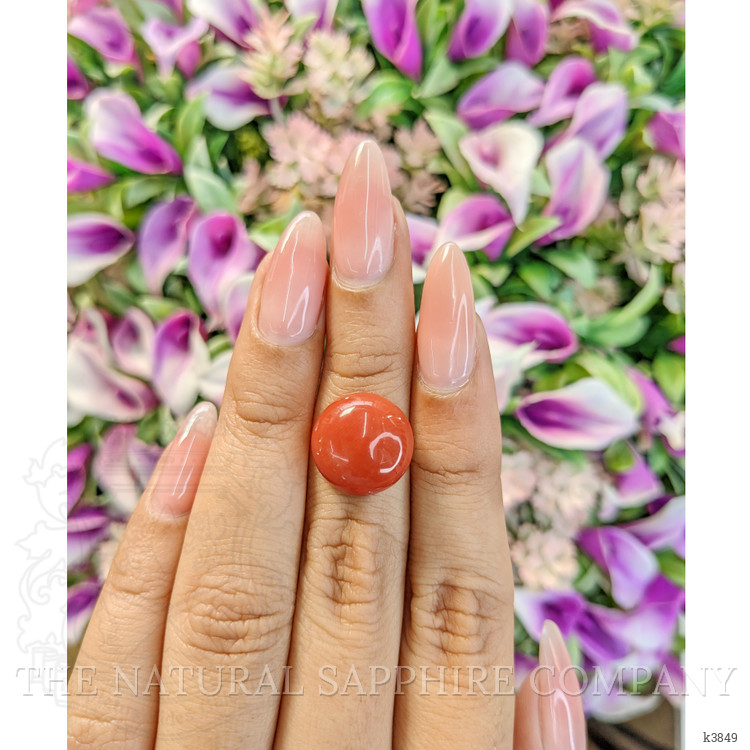 7.51 Ct. Cabochon Coral from Italy