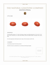 3.71 Ct. Cabochon Coral from Italy Appraisal