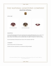 0.78 Ct. Garnet from Ceylon (Sri Lanka) Appraisal