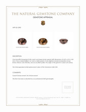 0.86 Ct. Garnet from Ceylon (Sri Lanka) Appraisal