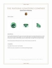 0.99 Ct. Bluish Green Tourmaline from Brazil Appraisal