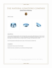 3.04 Ct. Blue Aquamarine from Brazil Appraisal