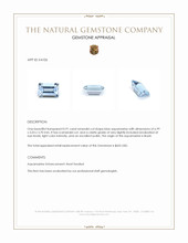 0.91 Ct. Blue Aquamarine from Brazil Appraisal