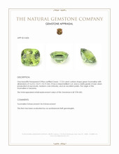 17.25 Ct. Green Tourmaline from Tanzania Appraisal
