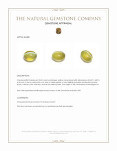 3.83 Ct. Yellow Cabochon Chrysoberyl from Madagascar Appraisal